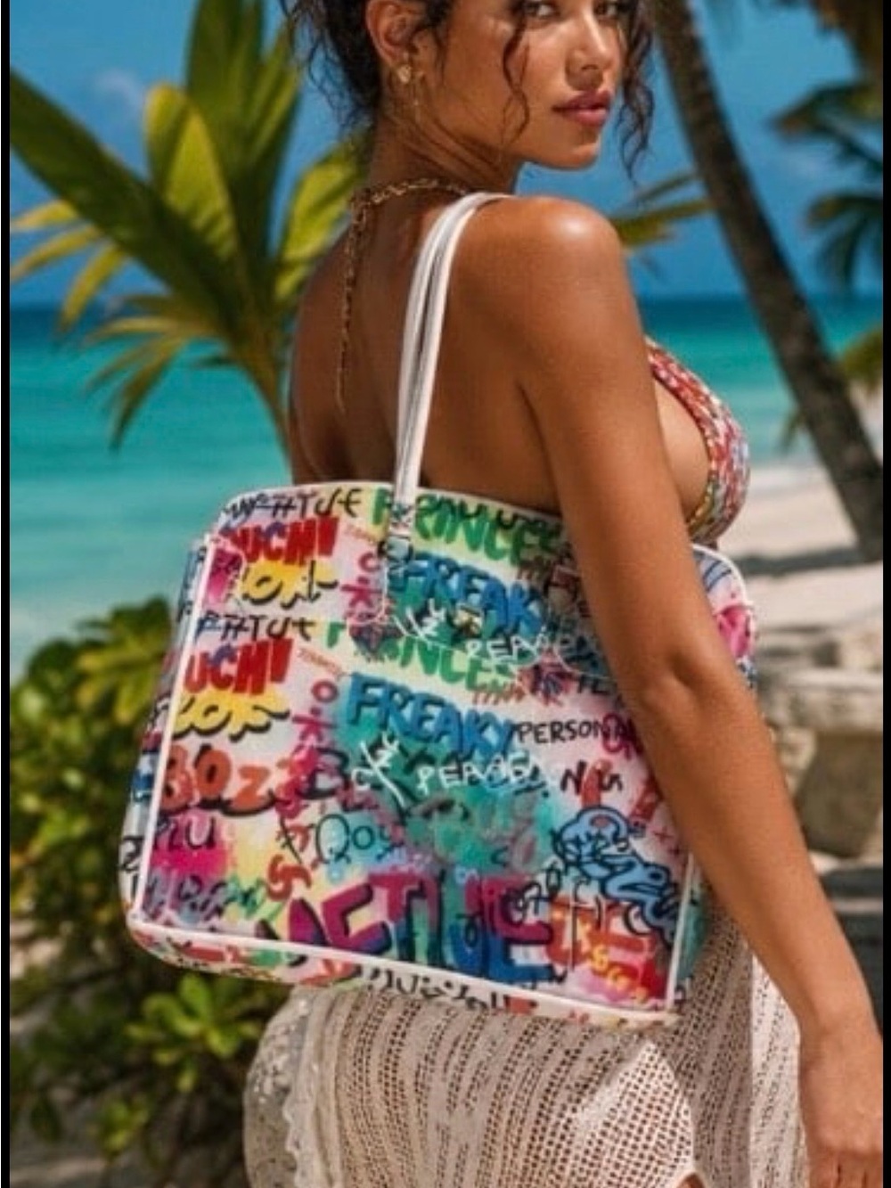 New - Women’s Colorful Graffiti Handbag